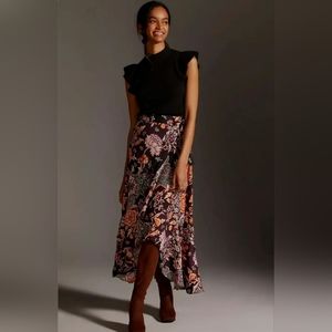 NWT Maeve maxi ruffle wrap skirt 1XL